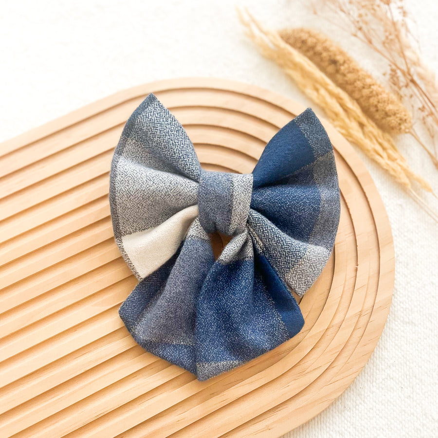 Cozy Coast Flannel Sailor Bow