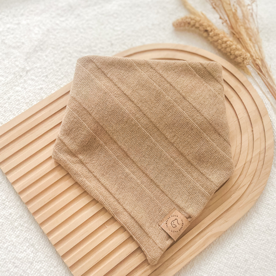 Caramel Rib Knit Bandana