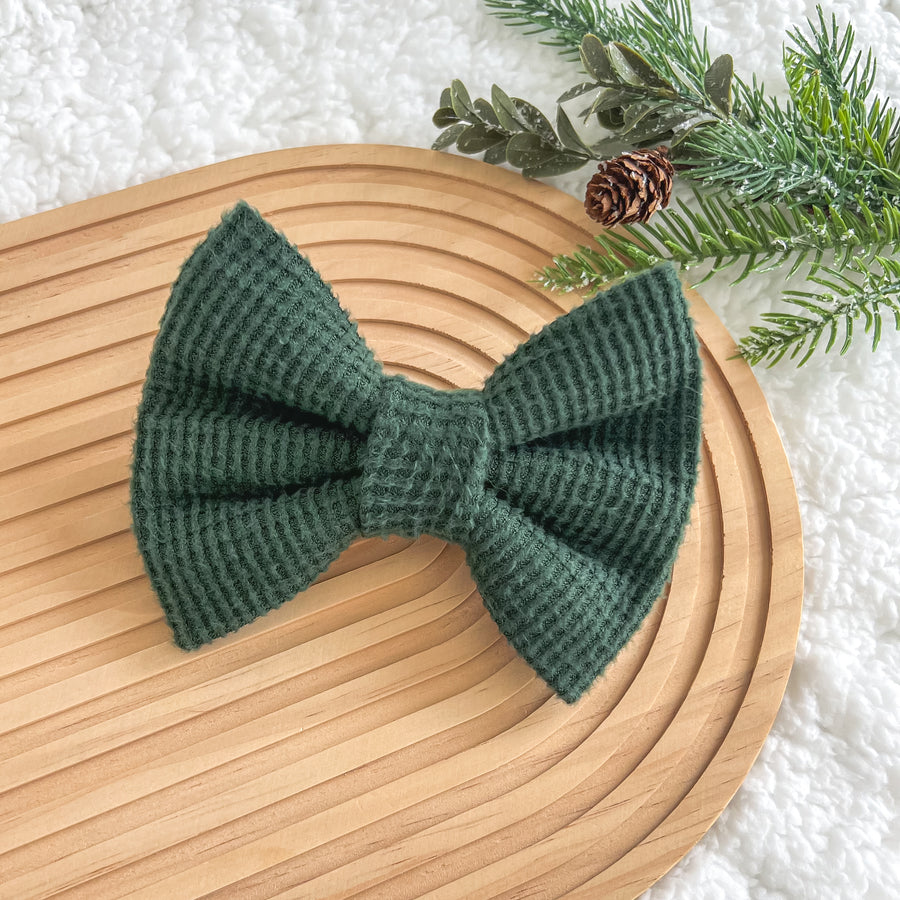 Green Waffle Bow Tie