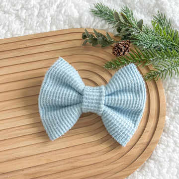 Light Blue Waffle Bow Tie