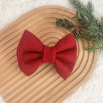 Red Waffle Bow Tie