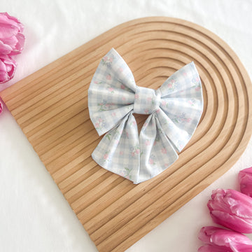 Bluebell Gingham Sailor Bow