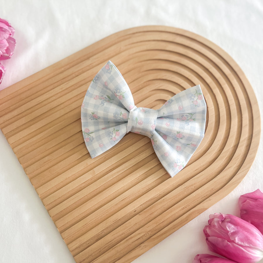 Bluebell Gingham Bow Tie