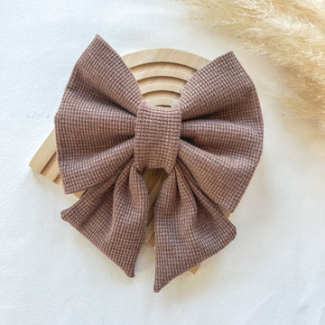 Caramel Waffle Sailor Bow