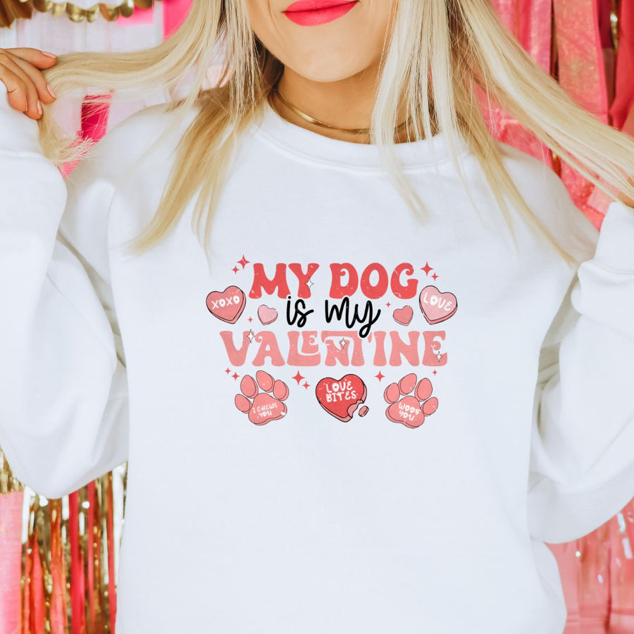 My Dog Is My Valentine Crewneck