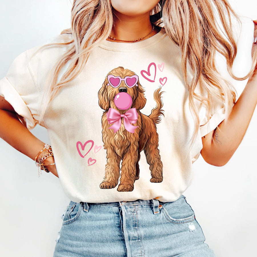 Valentine Golden Doodle T-shirt